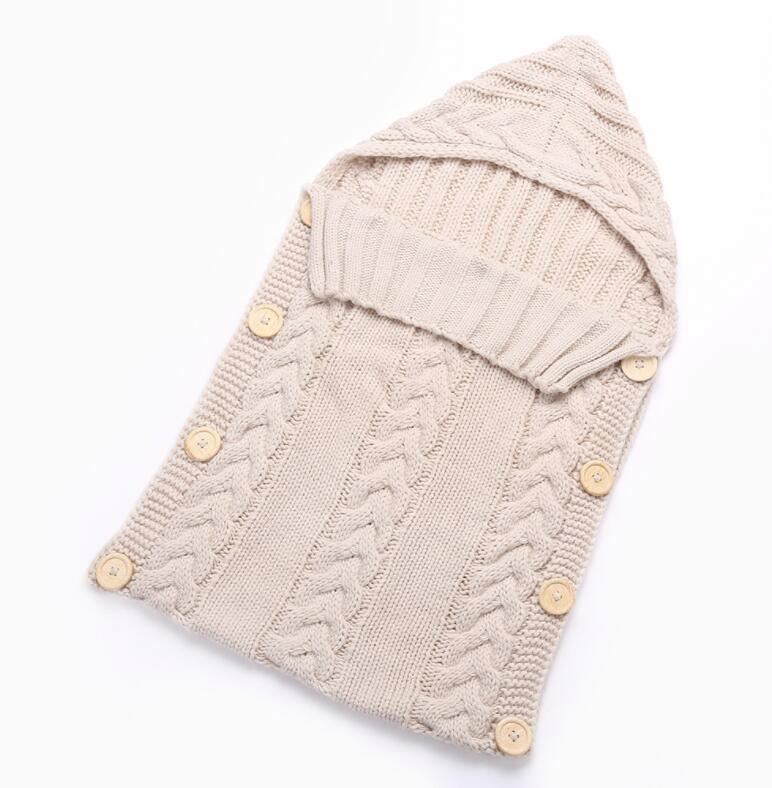 Swaddle Wrap Warm Wool Crochet Knitted Newborn Infant Sleeping Bag Baby Swaddling Blanket Sleep Bags Baby Blanket Newborn