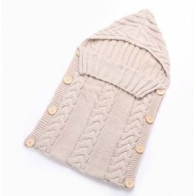 Swaddle Wrap Warm Wool Crochet Knitted Newborn Infant Sleeping Bag Baby Swaddling Blanket Sleep Bags Baby Blanket Newborn