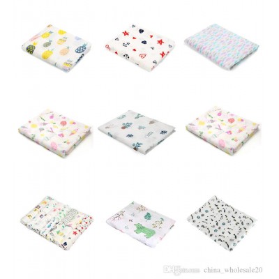 1pc Muslin 100% Cotton Baby Swaddles Soft Newborn Blankets Bath Gauze Infant Wrap Sleepsack Stroller Cover Play Mat Blanket