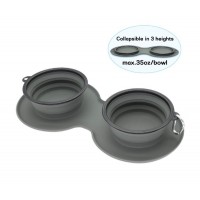 Double Portable Foldable Silicone Pet Bowls